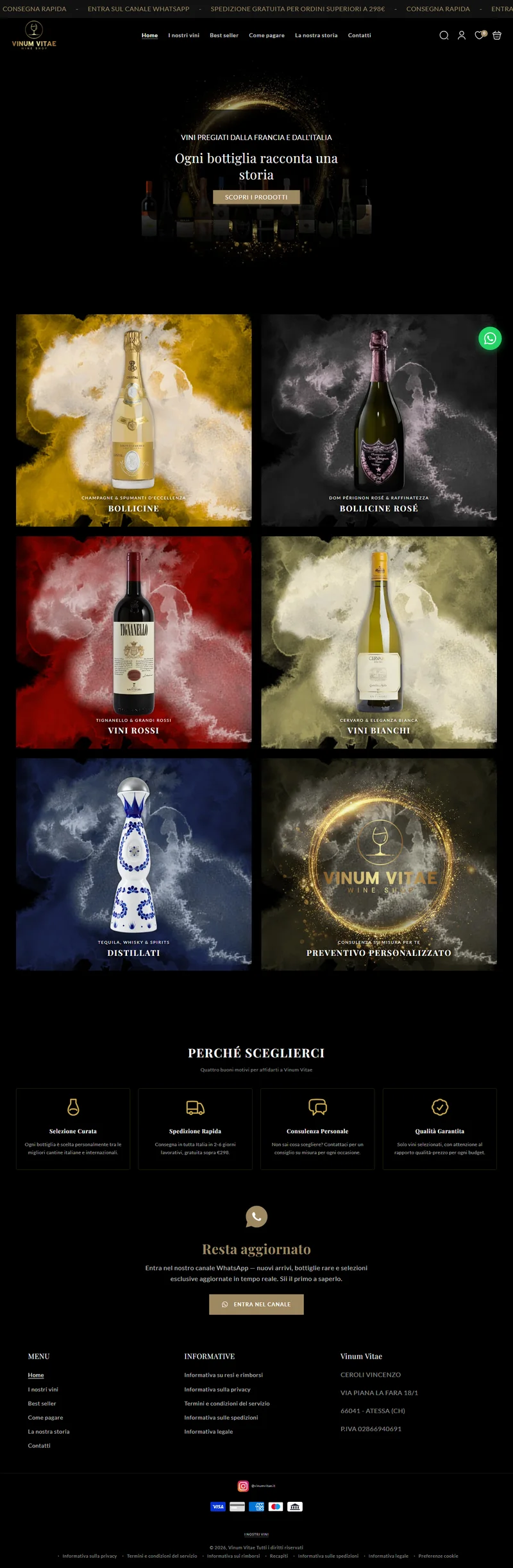Vinum Vitae - e-commerce di vini pregiati, champagne e distillati